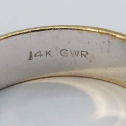 GWR 14K Gold Two Tone Size 9 Ring Band 4.8g alternative image