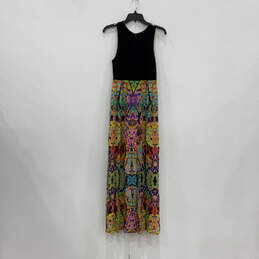 NWT Womens Multicolor Sleeveless Round Neck Back Zip A-Line Dress Size 8 alternative image