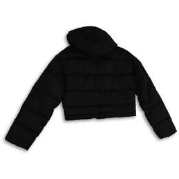 NWT Womens Black Long Sleeve Full Zip Hooded Puffer Jacket Size Small alternative image
