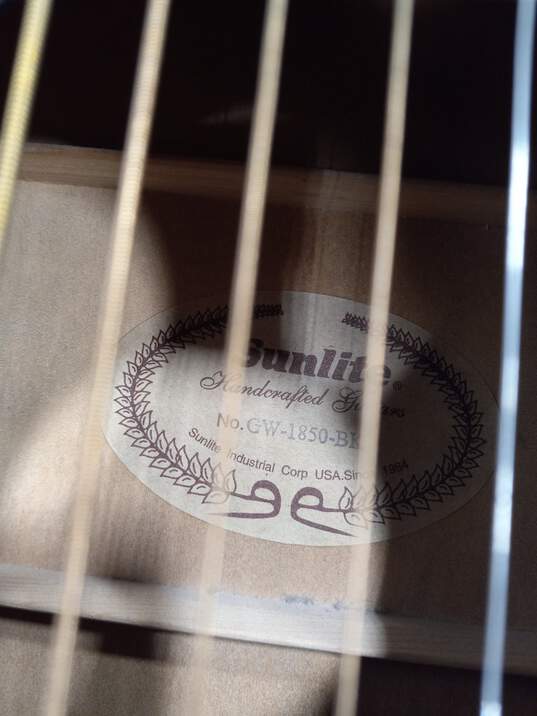 Sunlite Handcrafted Acoustic Guitar GW-1850-BK in Soft Case image number 6
