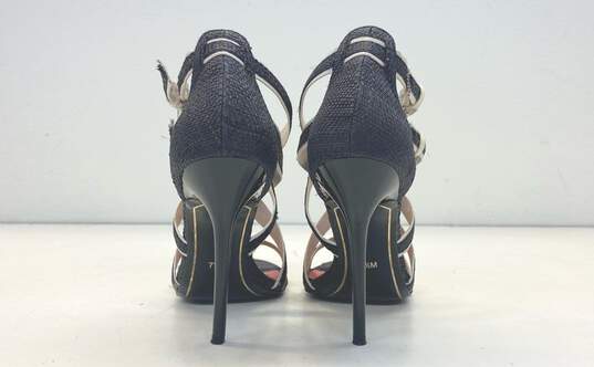 Charles Jourdan Noeli Strappy Heels Black White 7.5 image number 4