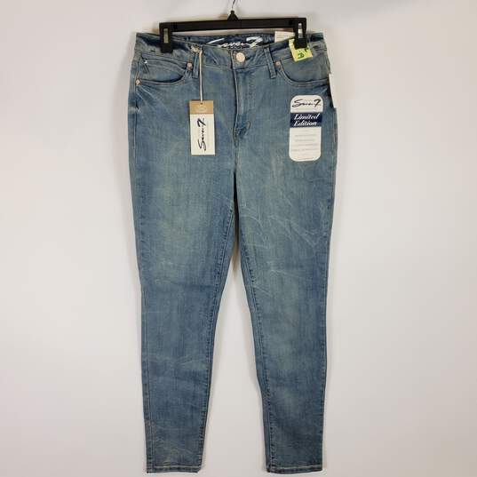 Seven7 Women Blue Skinny Jeans Sz10 NWT image number 1