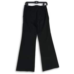 Anthropologie Womens Black Flat Front Stretch Pockets Wide Leg Dress Pants Sz 2 alternative image