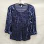 Supplies WM's Royal Blue Lush Polyester Blend Blouse Top Size M image number 1
