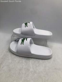 Lacoste White Sandal Slides Size 6 With Tag