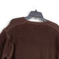 Mens Brown Knitted Long Sleeve Round Neck Pullover Sweater Size XXL image number 4