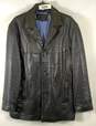 Alegre Uomo Black Leather Coat - Size Large image number 1
