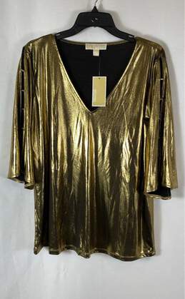 Michael Kors Gold Blouse - Size X Large
