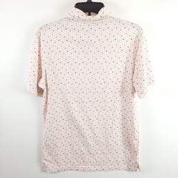 Adidas Men White Coral Printed Polo Shirt  S NWT alternative image