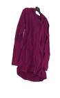 Womens Magenta Pockets Long Sleeve Full Zip Hoodie Size XL image number 3