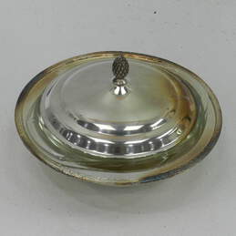 VTG Silver Plated Chafing Dish w/ Pyrex