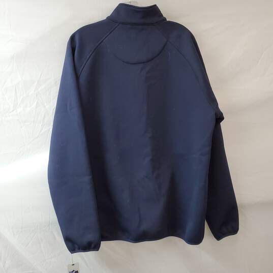 Seattle Seahawks NFL Team Apparel Navy Blue 1/4 Zip Pullover Jacket L image number 2