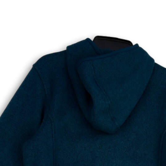 Mens Blue Regular Fit Front Pocket Long Sleeve Full-Zip Hoodie Size Medium image number 3