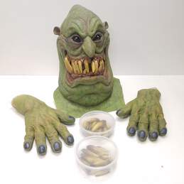 Custom Made Green Monster Mask With Hands and Extra Teeth
