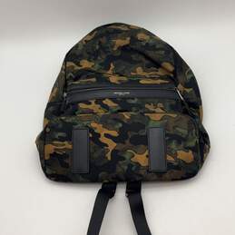 Womens Multicolor Camouflage Adjustable Strap Outer Zipper Pocket Backpack