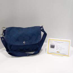 Authentic COACH Royal Blue Signature Messenger Crossbody Bag