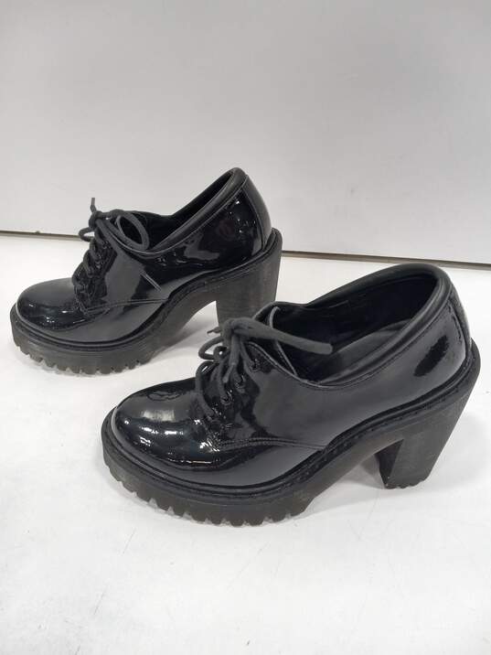 Dr Martens Ladies Black Salome Gloss Heeled Shoes Size 5 L image number 2