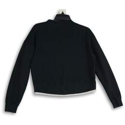Nike Womens Black Crew Neck Long Sleeve Cropped Pullover Sweatshirt Size S alternative image