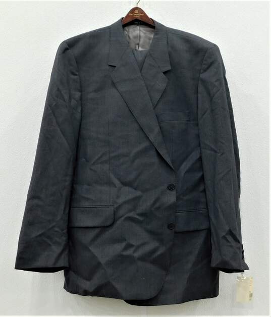 The Custom Shop Tailors Vintage Men's Dark Grey Big & Tall Jacket (53L) and Pant (50R) 2 pc. Suit image number 1