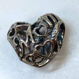 Designer Pandora S925 ALE Sterling Silver Motherly Love Heart Shape Beaded Charm