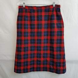 Pendleton wool traditional red tartan skirt made in USA alternative image