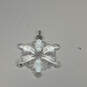Designer Swarovski Silver-Tone Snowflake Ornament Crystal Cut Chain Pendant image number 2