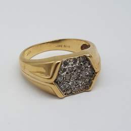 10k Gold Diamond Sz 8 3/4 Ring 6.7g
