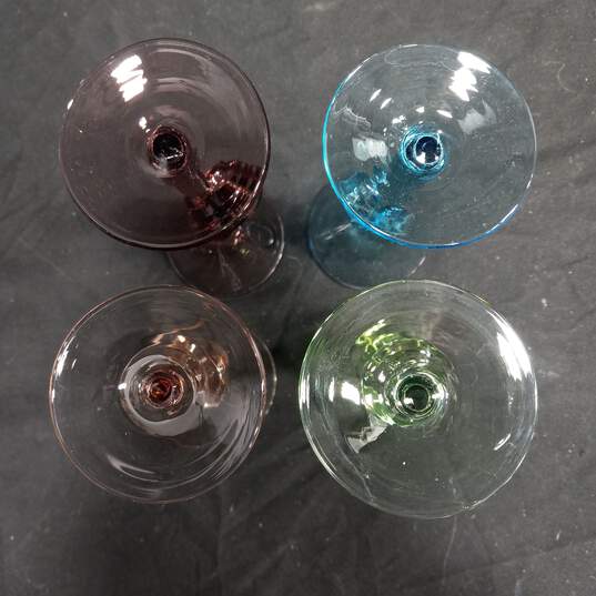 Set of 5 1 Ounce Martini Multicolored Shot Glasses image number 6