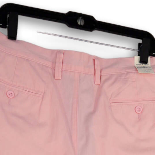 NWT Mens Pink Flat Front Slash Pockets Regular Fit Golf Chino Shorts Sz 34 image number 4