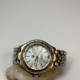 Designer Fossil PR5009 Two-Tone Round Dial Chain Strap Analog Wristwatch
