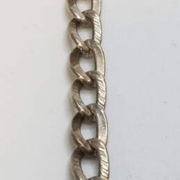 950 Sterling Silver Etched Unique Link 7.5inch Bracelet 10.0g alternative image