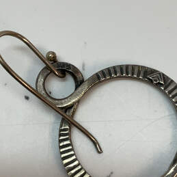 Designer Silpada 925 Sterling Silver Smoky Quartz Fish Hook Dangle Earrings