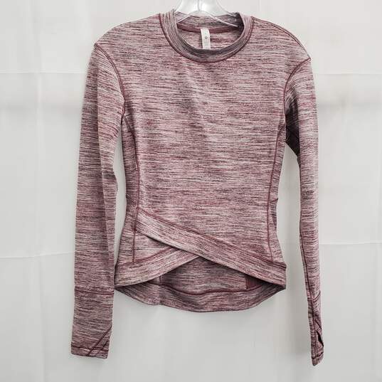 lululemon Close to Crossing Pink Long Sleeve Women's Size 2 image number 1