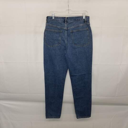 Oak + Fort Blue Cotton High Rise Tapered Jeans WM Size 31 NWT image number 2