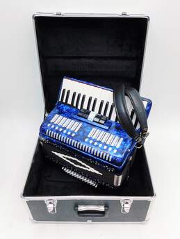 Brand 34 Key/48 Button Blue Piano Accordion w/ Sofia Mari Brand Case