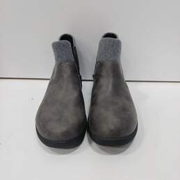 Clarks Cloudsteppers Women's Grey Side-Zip Soft Cushion Shoes Size 11