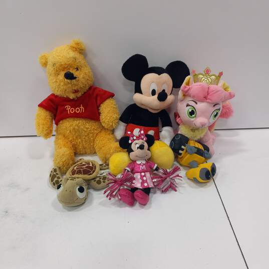 Bundle of 6 Assorted Disney & Ty Plush Toys image number 1