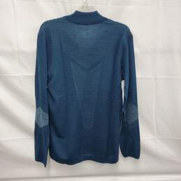 NWT Smartwool MN's Intraknit Thermal Merino 1/4 Zip Blue Pullover Size L alternative image