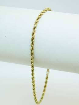 14K Gold Twisted Rope Chain Bracelet 3.5g
