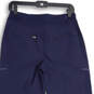 Womens Navy Blue Flat Front Slash Packet Skinny Leg Ankle Pants Size 6 image number 4