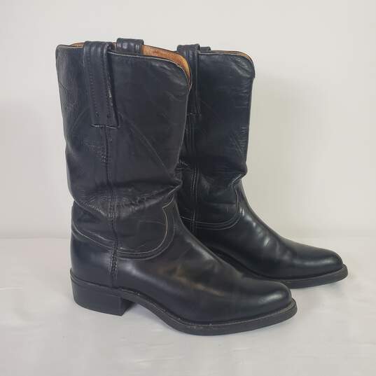 FRYE 2036 Black Leather Western Work Boots Men's Size 9 D image number 1