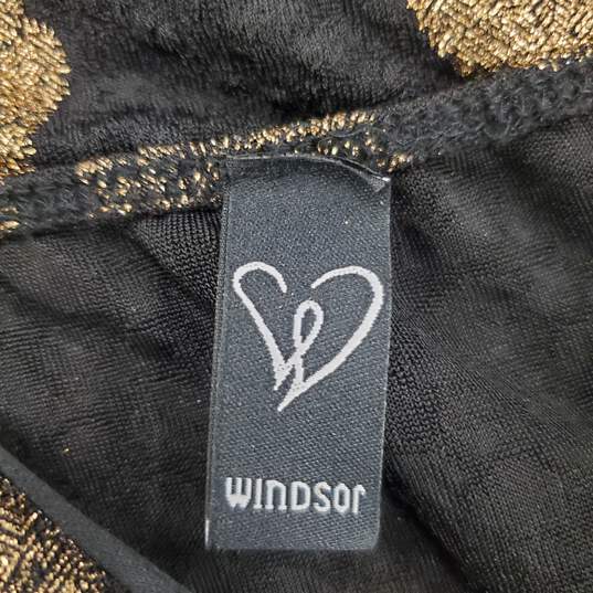 Windsor Women Black/Gold Glitter Dress M NWT image number 4