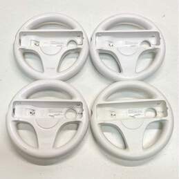 Nintendo Wii Steering Wheels - Lot of 4, white