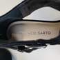 Franco Sarto Black Leather Suede Pump Heels Shoes Size 7.5 image number 4
