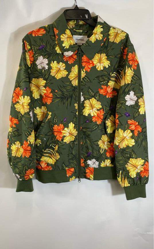 Diamond Supply Co. Green Floral Jacket - Size Medium image number 1