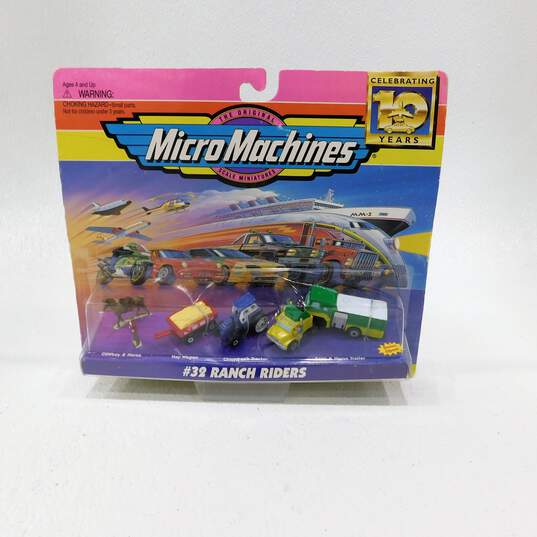 Vintage Galoob Micro Machines No 32 Ranch Riders Sealed Miniature Diecast Cars Trucks image number 1