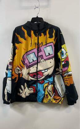 Member Only Nickelodeon Rugrats Mens Multicolor Hooded Windbreaker Jacket Sz XL
