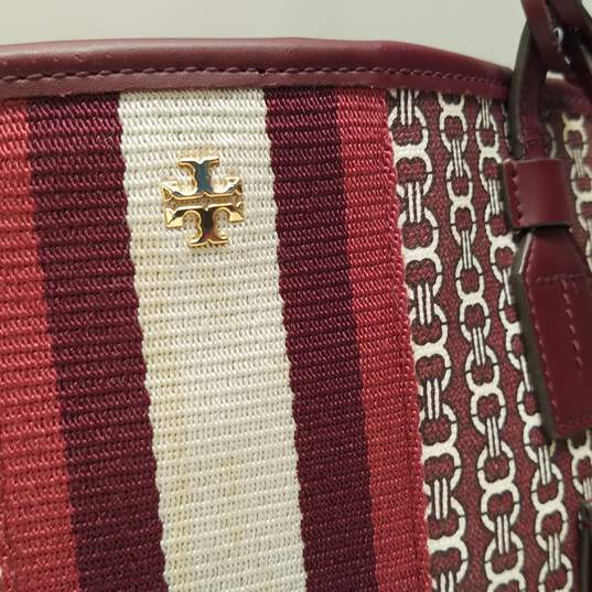 Buy the Tory Burch Burgundy Tote Bag | GoodwillFinds