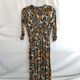 Anthropologie Maeve Women's Black Floral Omya Smocked Maxi Dress Size XS alternative image