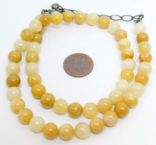 DRT Desert Rose Trading 925 Orange Quartz Ball Beaded Necklace 45.9g image number 6